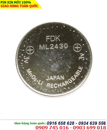 Pin đồng xu sạc 3V Lithium Sanyo ML2430 chính hãng Sanyo Nhật 